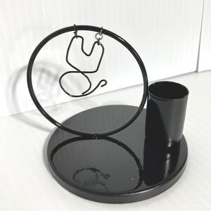 Cat Candle Holder Modern Hanging Whimsical Folk Art 3 x 3 inches